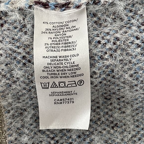 Anne Taylor Sparkle Fair Isle Funnel Neck Sweater Size: Medium - Picture 6 of 6